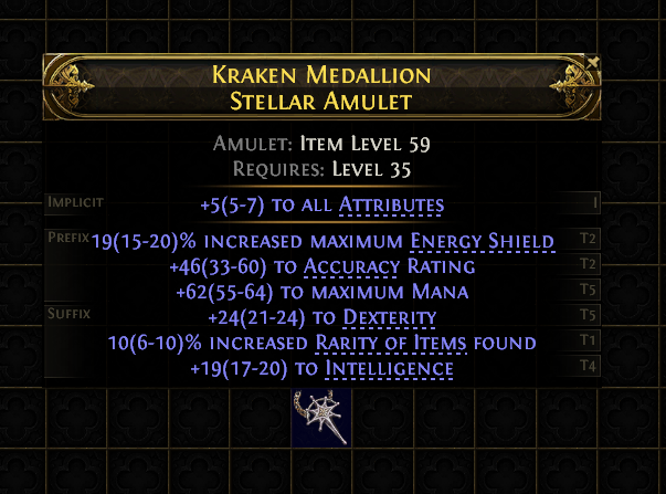 Kraken Medallion Stellar Amulet#12541